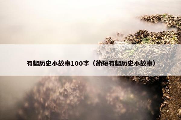 有趣历史小故事100字（简短有趣历史小故事）