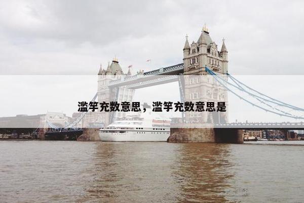 滥竽充数意思，滥竽充数意思是