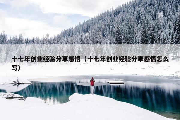 十七年创业经验分享感悟（十七年创业经验分享感悟怎么写）