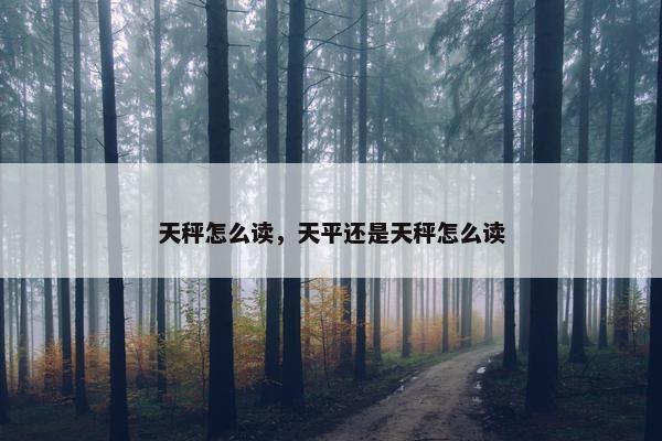 天秤怎么读，天平还是天秤怎么读