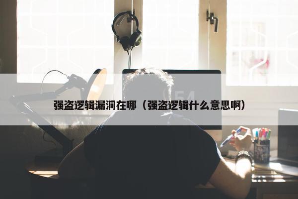 强盗逻辑漏洞在哪（强盗逻辑什么意思啊）