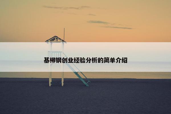 基柳钢创业经验分析的简单介绍