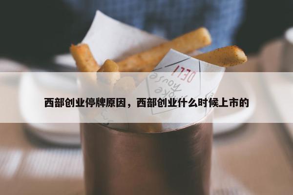 西部创业停牌原因，西部创业什么时候上市的