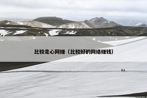 比较走心网赚（比较好的网络赚钱）