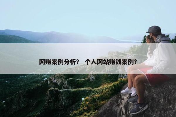 网赚案例分析？ 个人网站赚钱案例？