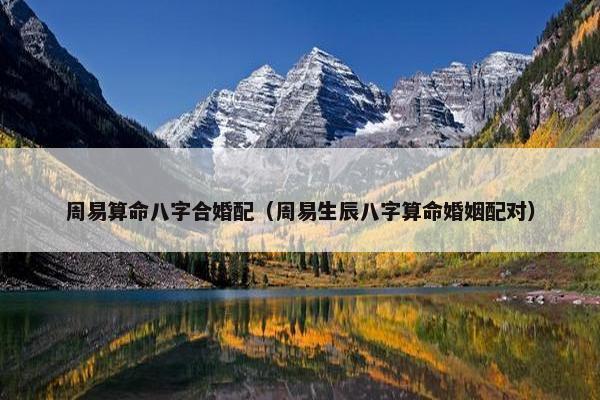 周易算命八字合婚配（周易生辰八字算命婚姻配对）