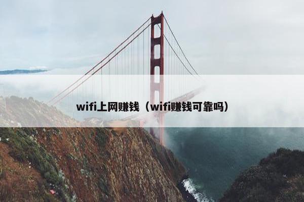 wifi上网赚钱（wifi赚钱可靠吗）