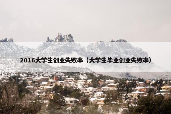 2016大学生创业失败率（大学生毕业创业失败率）