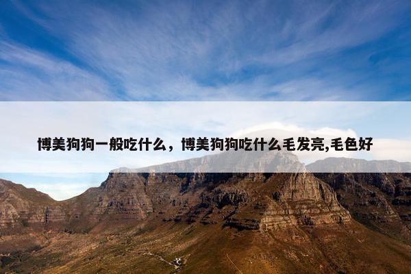 博美狗狗一般吃什么，博美狗狗吃什么毛发亮,毛色好