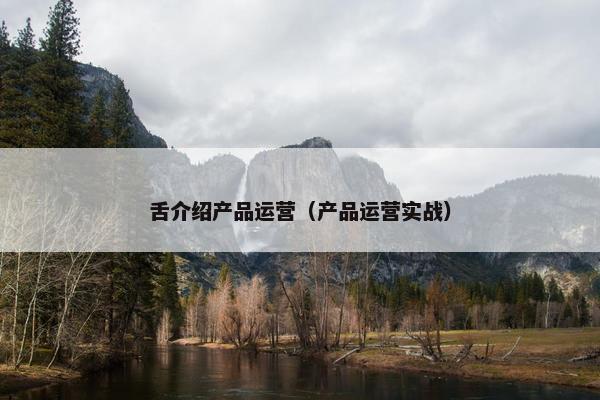 舌介绍产品运营（产品运营实战）