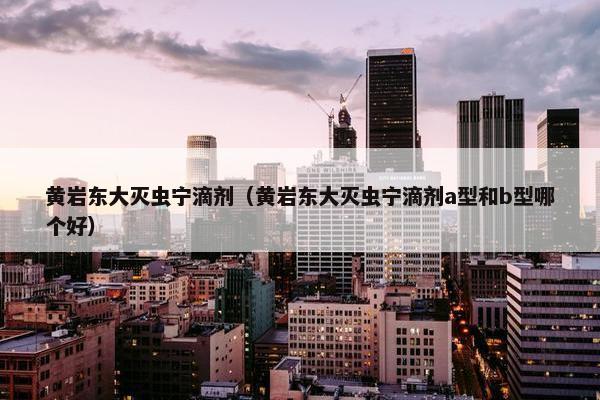 黄岩东大灭虫宁滴剂（黄岩东大灭虫宁滴剂a型和b型哪个好）