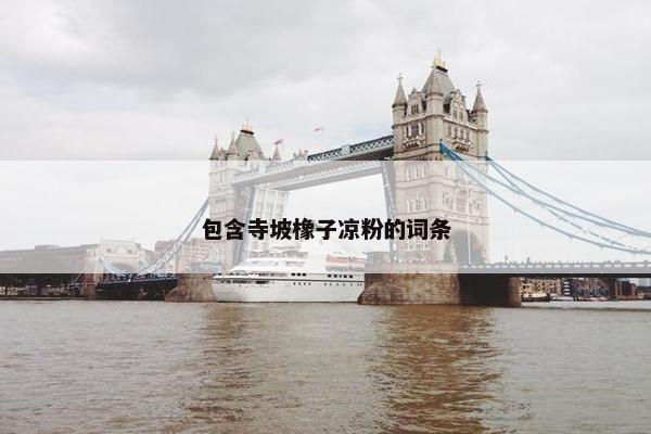 包含寺坡橡子凉粉的词条