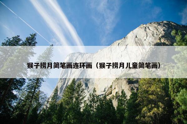 猴子捞月简笔画连环画（猴子捞月儿童简笔画）