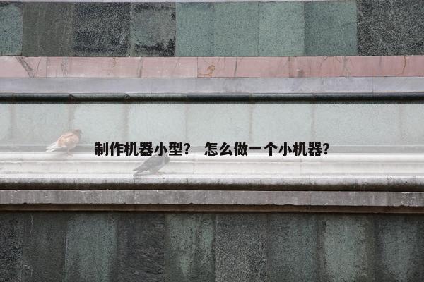制作机器小型？ 怎么做一个小机器？