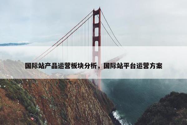 国际站产品运营板块分析，国际站平台运营方案