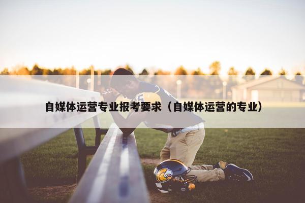 自媒体运营专业报考要求（自媒体运营的专业）