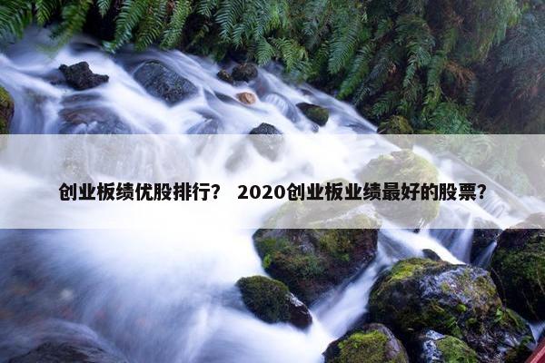 创业板绩优股排行？ 2020创业板业绩最好的股票？