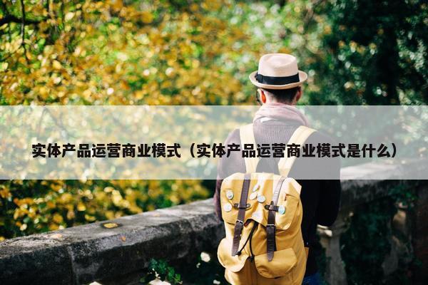 实体产品运营商业模式（实体产品运营商业模式是什么）