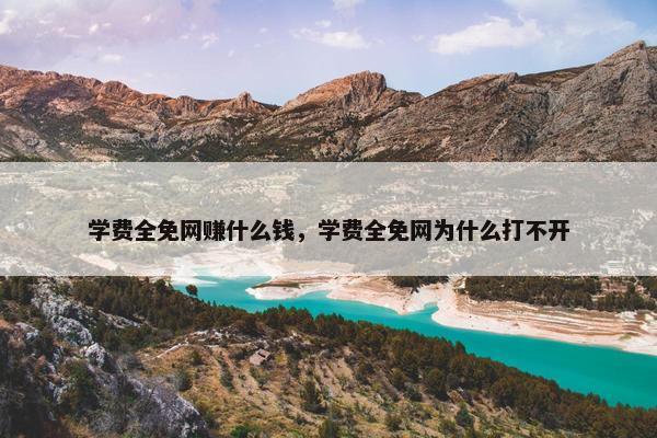学费全免网赚什么钱，学费全免网为什么打不开