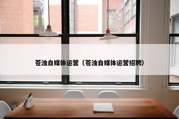 苍浊自媒体运营（苍浊自媒体运营招聘）