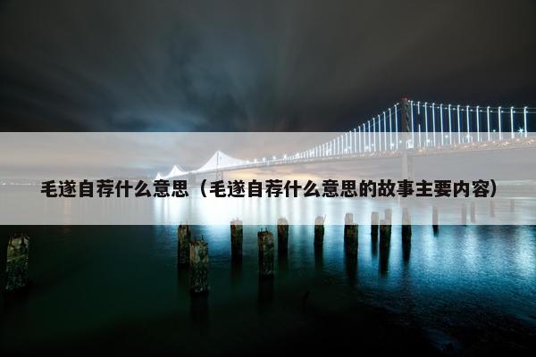 毛遂自荐什么意思（毛遂自荐什么意思的故事主要内容）