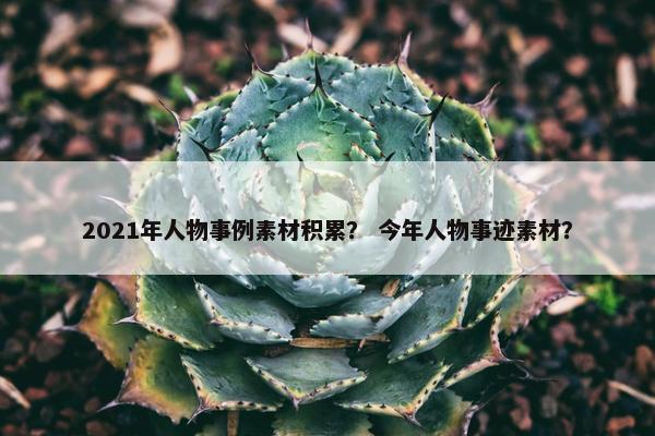 2021年人物事例素材积累？ 今年人物事迹素材？