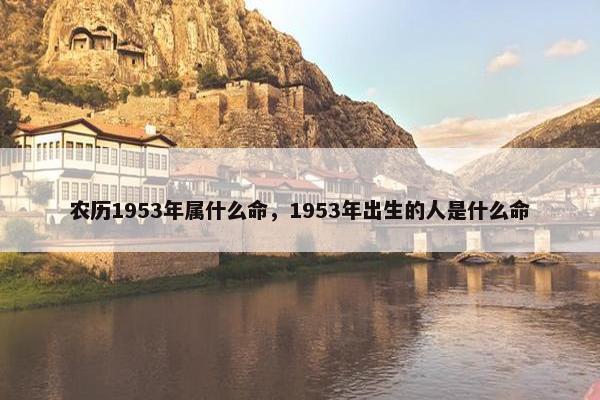 农历1953年属什么命，1953年出生的人是什么命