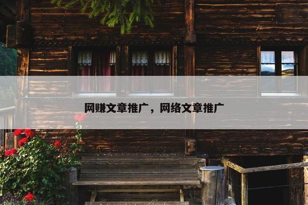 网赚文章推广，网络文章推广