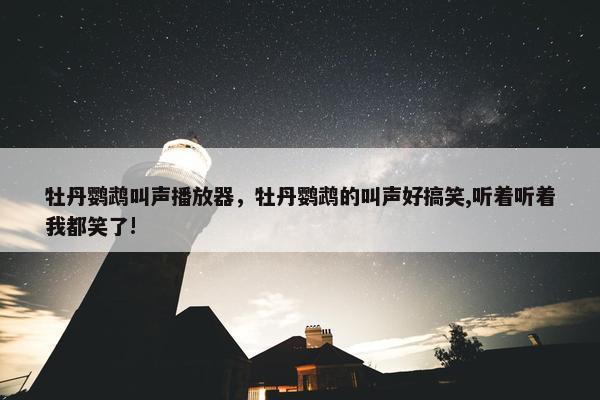 牡丹鹦鹉叫声播放器，牡丹鹦鹉的叫声好搞笑,听着听着我都笑了!