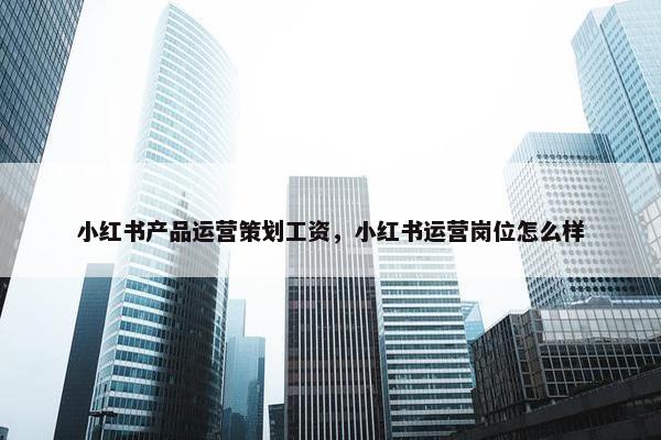 小红书产品运营策划工资，小红书运营岗位怎么样