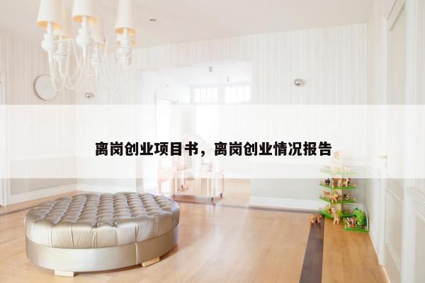 离岗创业项目书，离岗创业情况报告