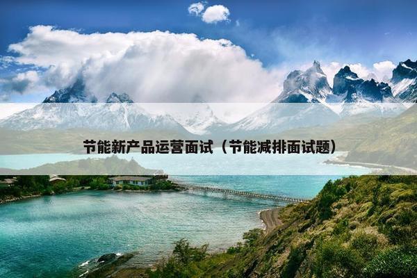 节能新产品运营面试（节能减排面试题）