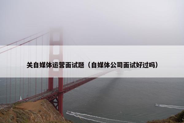 关自媒体运营面试题（自媒体公司面试好过吗）