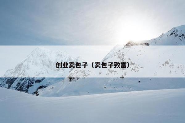 创业卖包子（卖包子致富）