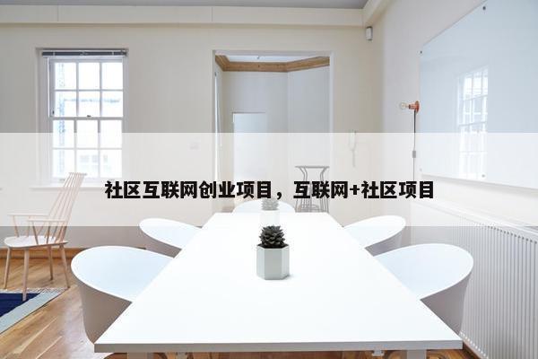 社区互联网创业项目，互联网+社区项目