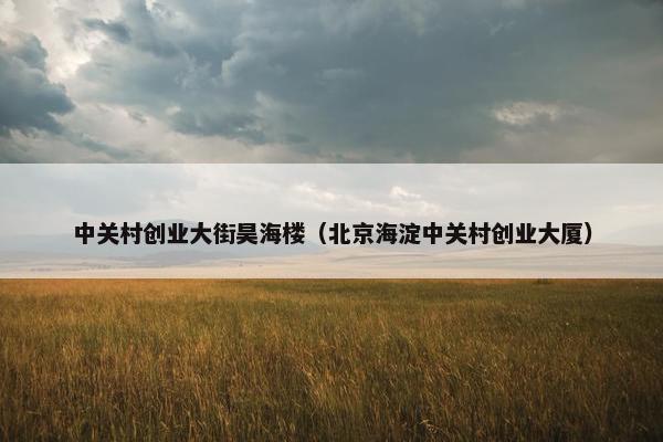 中关村创业大街昊海楼（北京海淀中关村创业大厦）