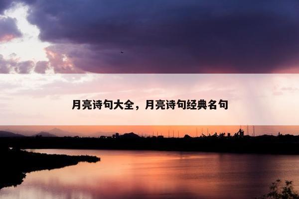 月亮诗句大全，月亮诗句经典名句
