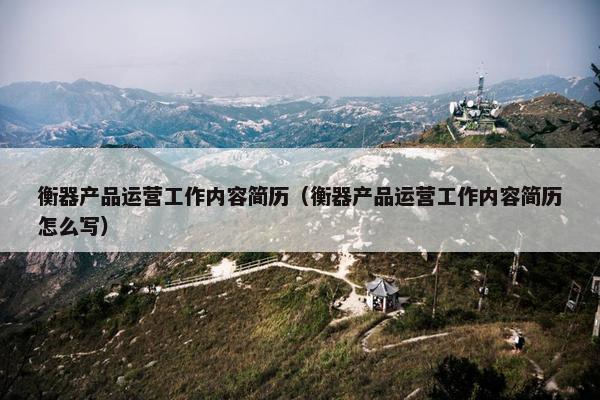 衡器产品运营工作内容简历（衡器产品运营工作内容简历怎么写）