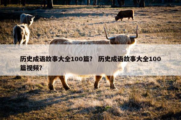 历史成语故事大全100篇？ 历史成语故事大全100篇视频？
