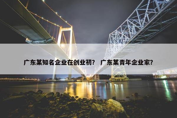 广东某知名企业在创业初？ 广东某青年企业家？