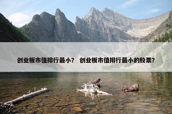 创业板市值排行最小？ 创业板市值排行最小的股票？