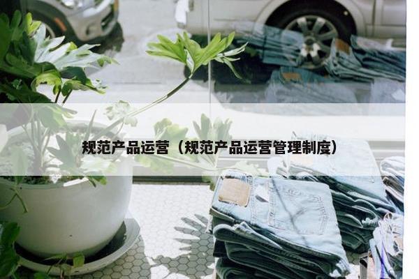 规范产品运营（规范产品运营管理制度）