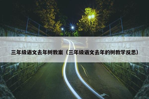 三年级语文去年树教案（三年级语文去年的树教学反思）