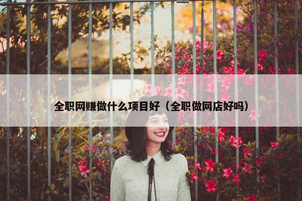 全职网赚做什么项目好（全职做网店好吗）
