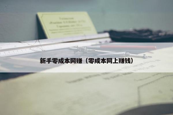 新手零成本网赚（零成本网上赚钱）