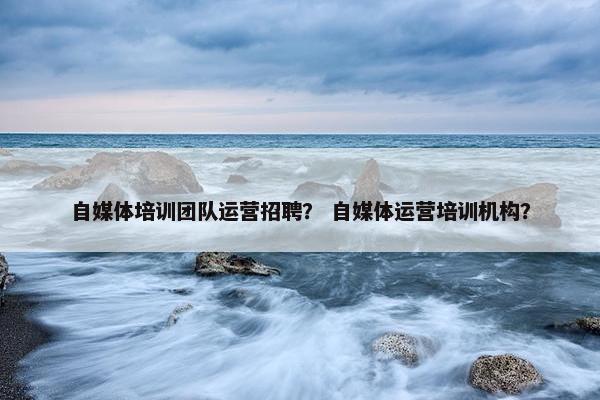 自媒体培训团队运营招聘？ 自媒体运营培训机构？