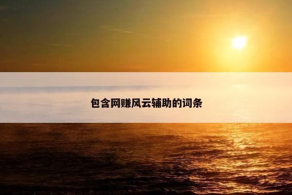 包含网赚风云辅助的词条