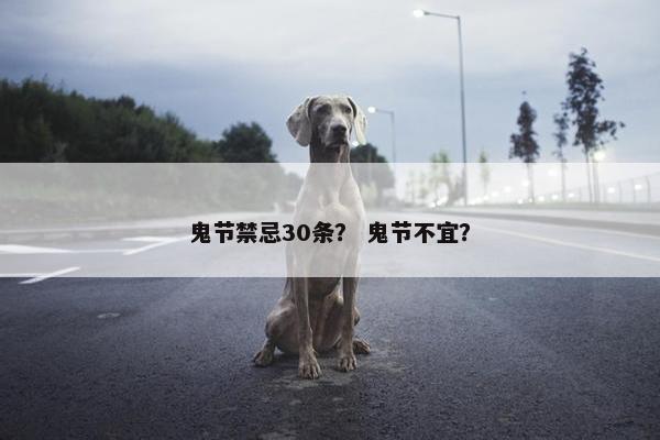 鬼节禁忌30条？ 鬼节不宜？