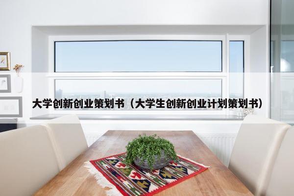 大学创新创业策划书（大学生创新创业计划策划书）