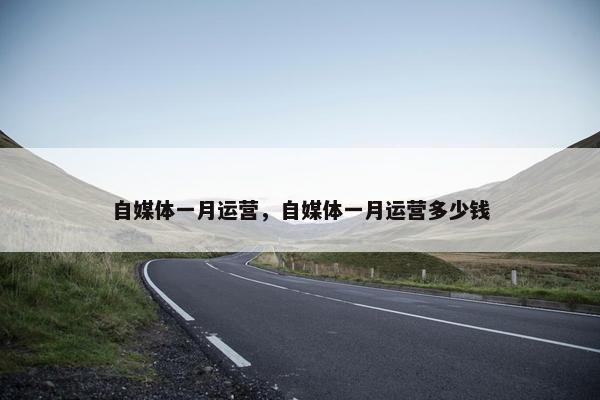 自媒体一月运营，自媒体一月运营多少钱